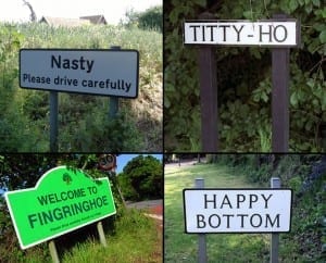 Rude Uk Place Names From Our Nationwide Sameday Courier - Ed Crocker - Essex Business Forum